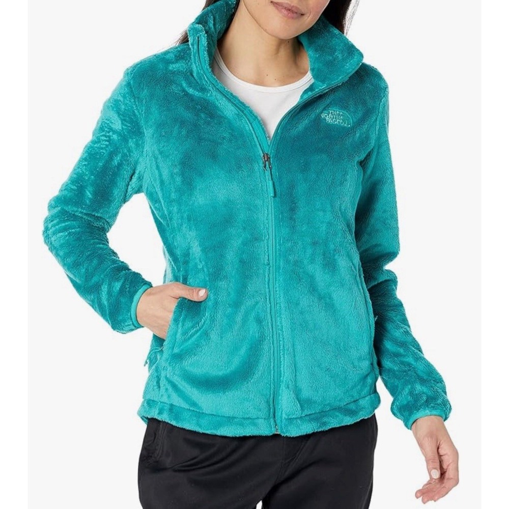 The North Face Women's Osito Fleece Full Zip Jacket Porcelain Green Cabin Core M